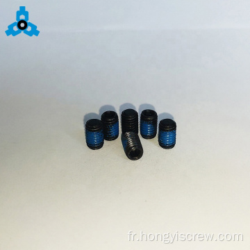 Din913 Blue de set en acier en acier en carbone à douille hexagère noire
